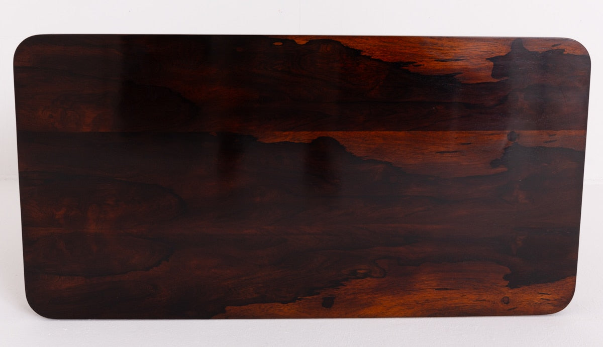 William IV Rosewood Library Table with Carved Feet