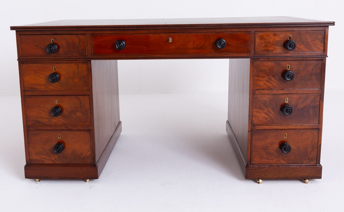 Georgian Mahogany Partners Desk