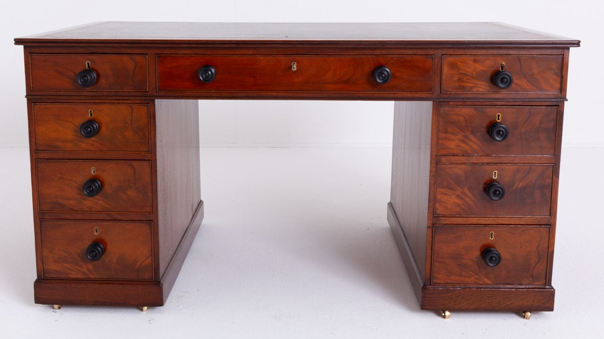 Georgian Mahogany Partners Desk