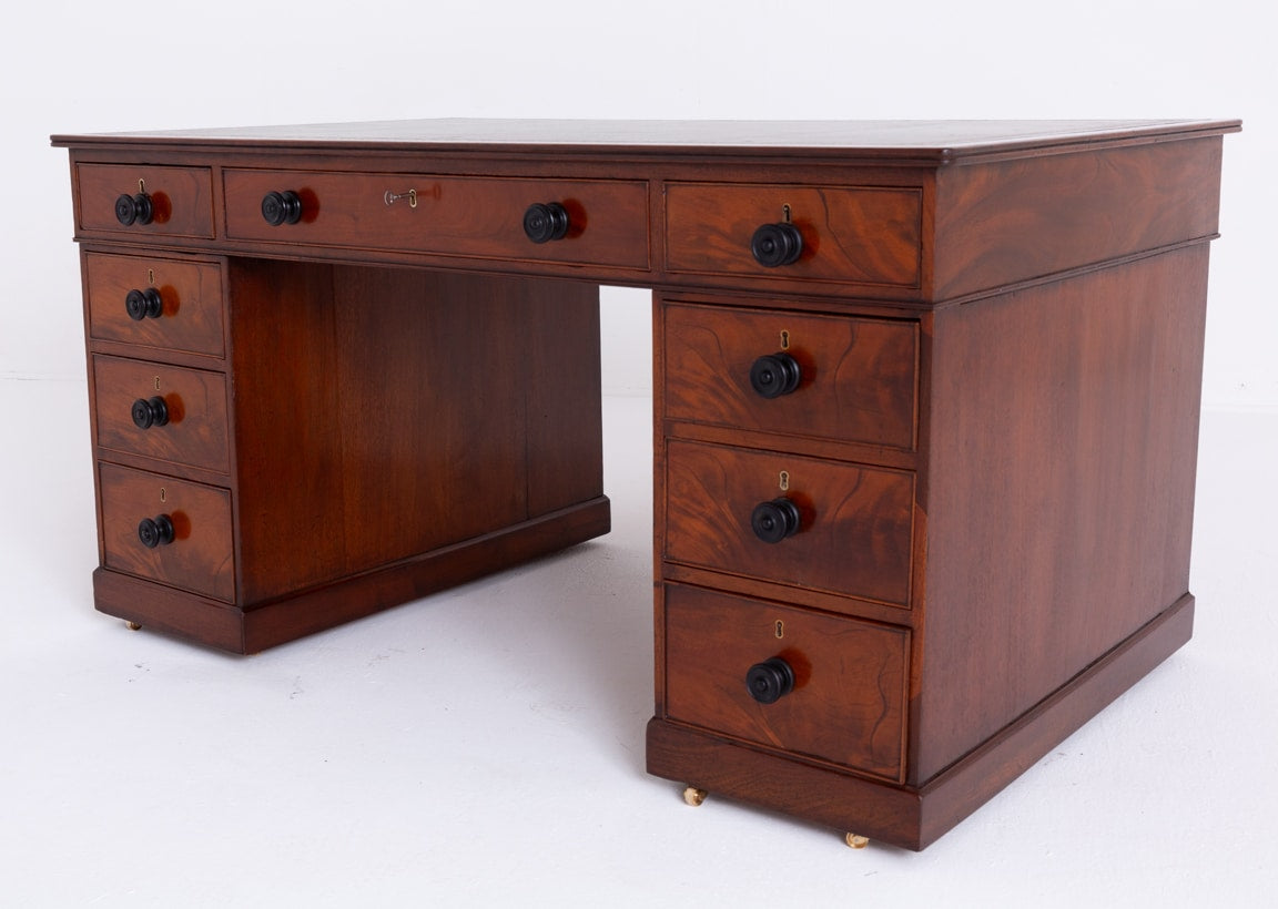 Georgian Mahogany Partners Desk
