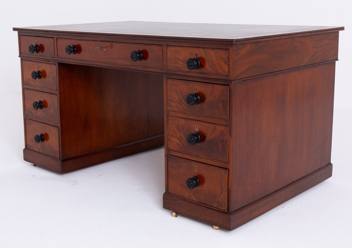 Georgian Mahogany Partners Desk