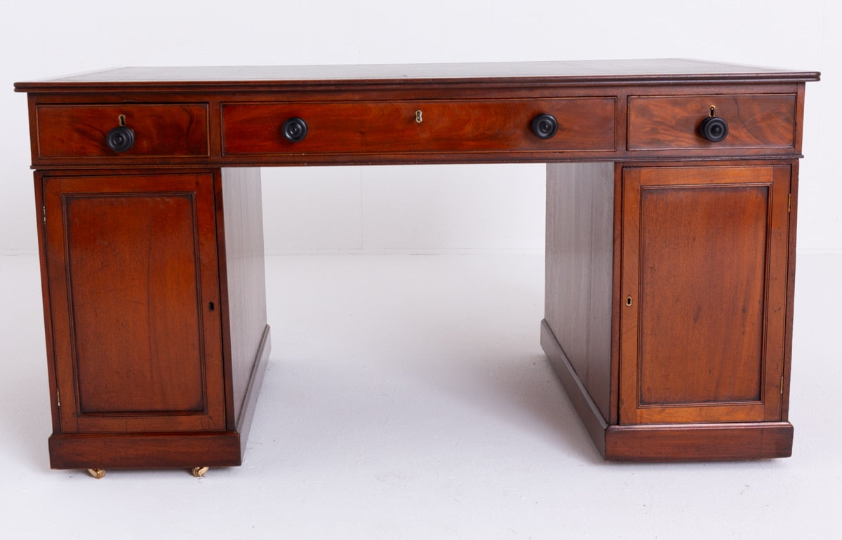 Georgian Mahogany Partners Desk