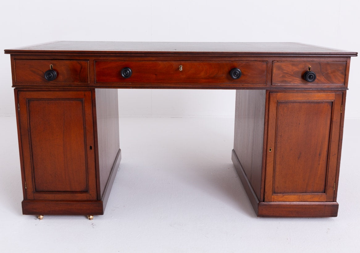 Georgian Mahogany Partners Desk