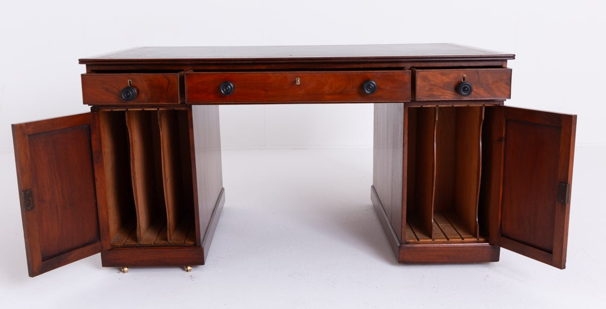 Georgian Mahogany Partners Desk
