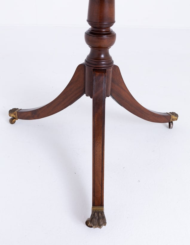 Mahogany Regency Revival 3 Pedestal Dining Table