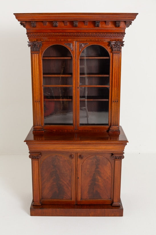 Most Unusual Victorian Mahogany Bookcase
