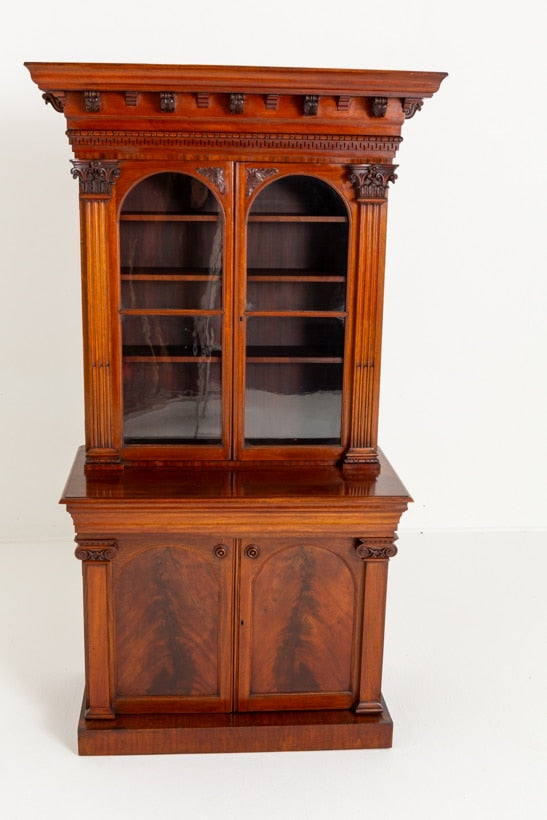 Most Unusual Victorian Mahogany Bookcase