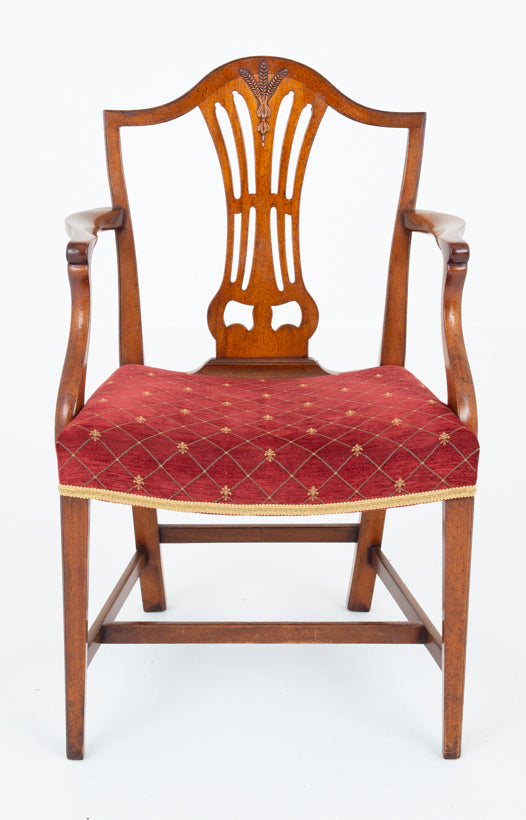 Set of 8 (6 + 2) Mahogany Chippendale Style Dining Chairs