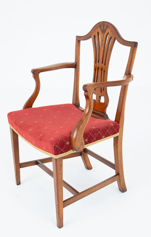 Set of 8 (6 + 2) Mahogany Chippendale Style Dining Chairs