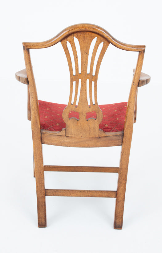 Set of 8 (6 + 2) Mahogany Chippendale Style Dining Chairs