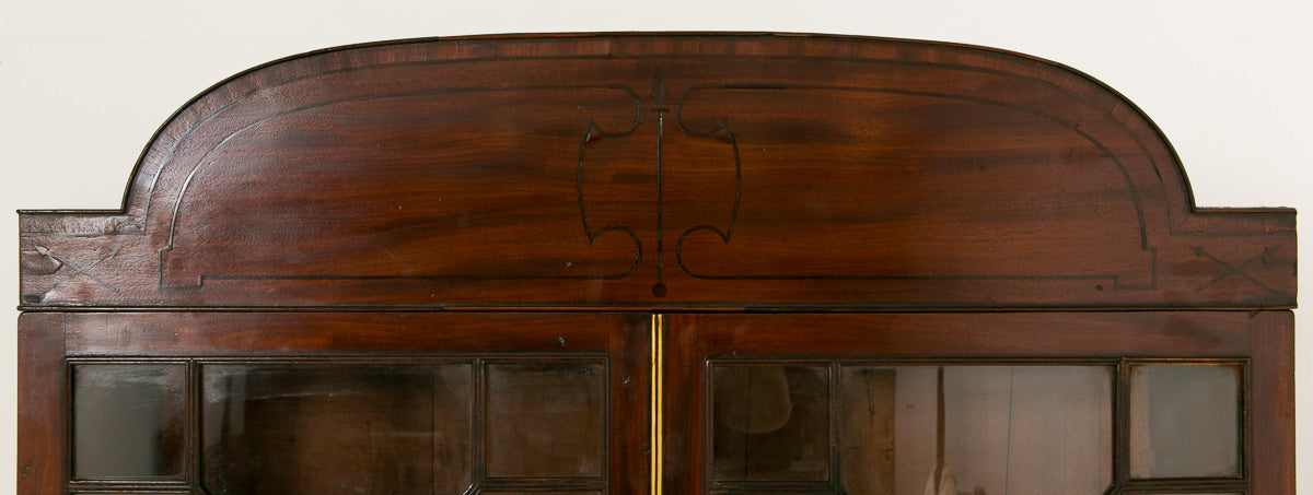Regency Mahogany Secretaire Bookcase