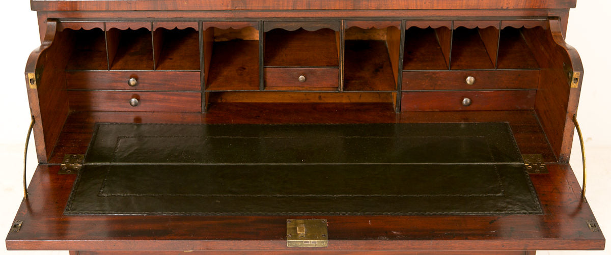 Regency Mahogany Secretaire Bookcase