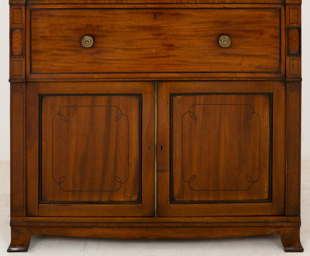 Mahogany Regency Secretaire Bookcase