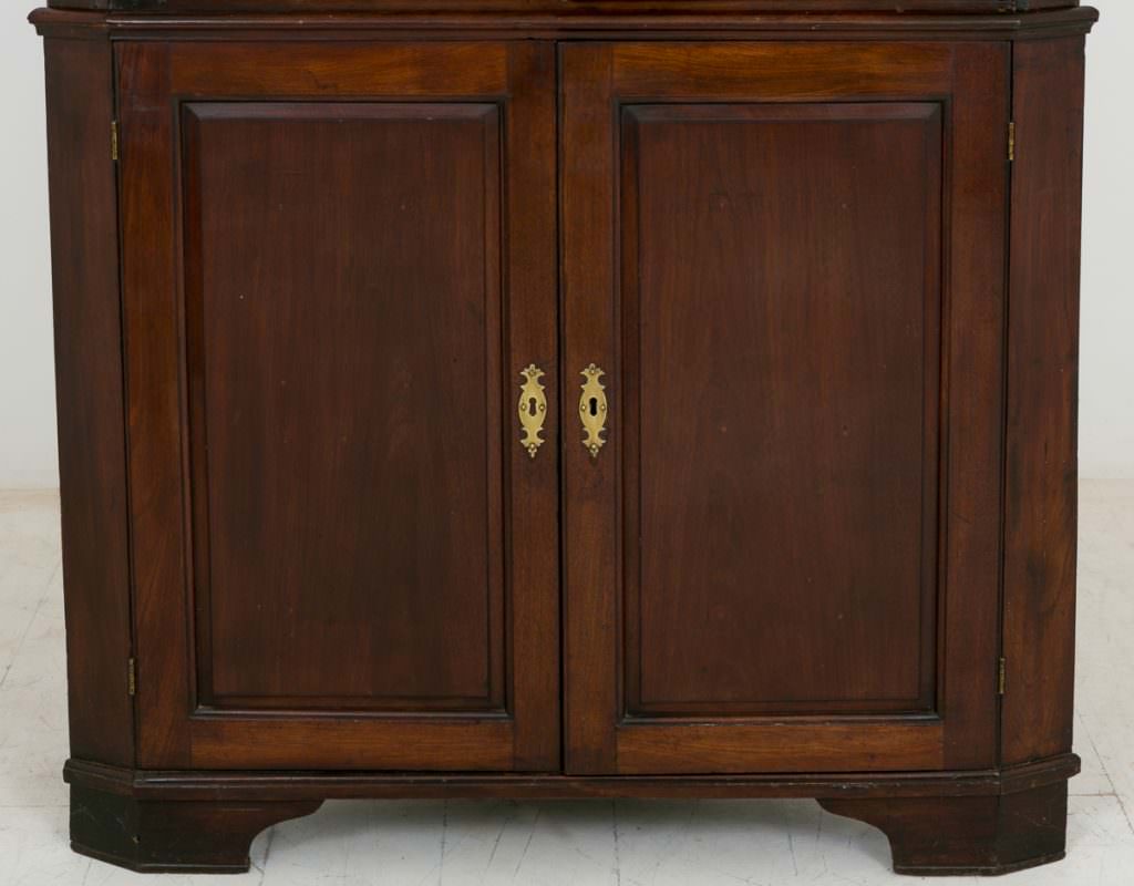 George II Mahogany Glazed Corner Cabinet