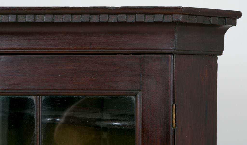 George II Mahogany Glazed Corner Cabinet