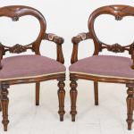 Pair of Victorian Style Carver Chairs