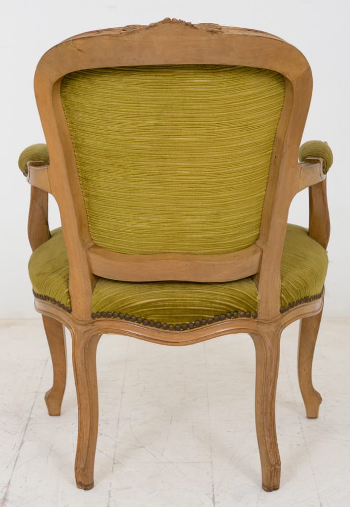 Pair of Pretty French Walnut Open Armchairs