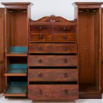 Superb Quality Mahogany Turret Wardrobe