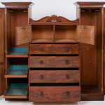 Superb Quality Mahogany Turret Wardrobe