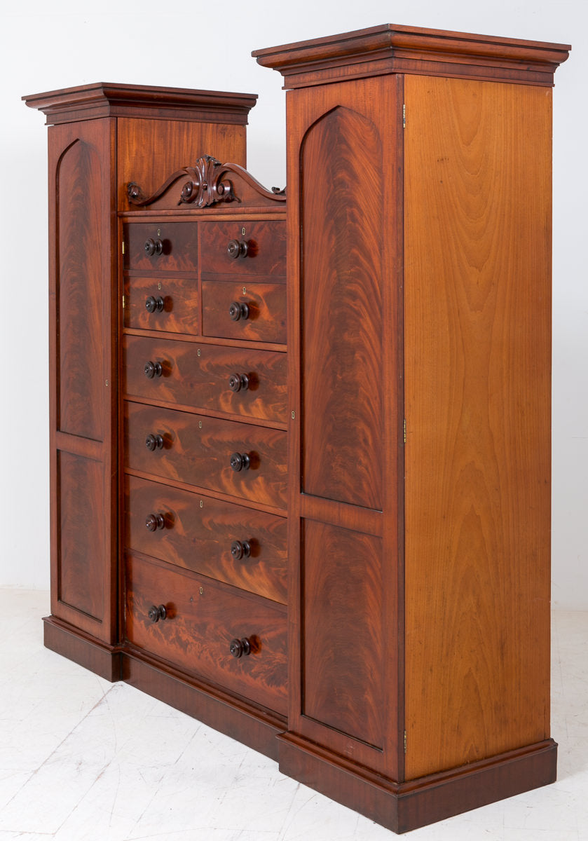 Superb Quality Mahogany Turret Wardrobe