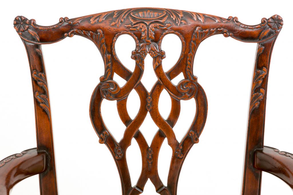 Pair of Chippendale style Arm chairs