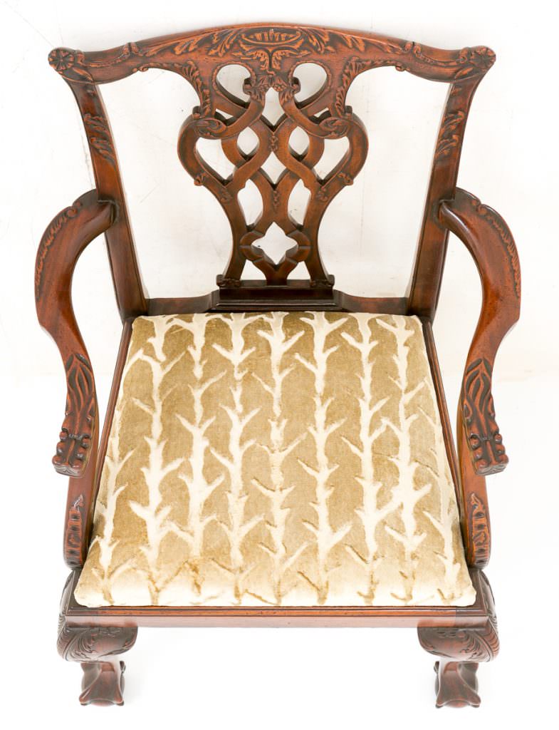 Pair of Chippendale style Arm chairs