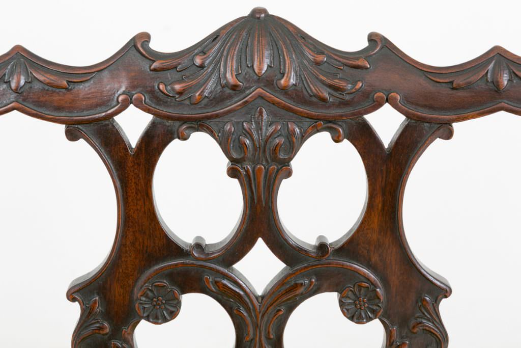 Stunning Set of 6 Mahogany Chippendale Style Dining chairs
