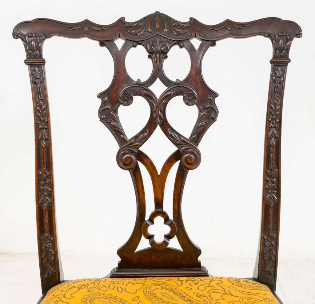Stunning Set of 6 Mahogany Chippendale Style Dining chairs