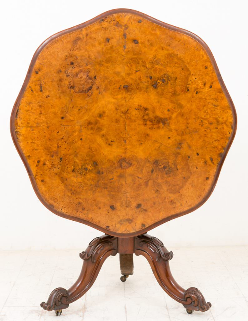 Burr Walnut Shaped Centre Table