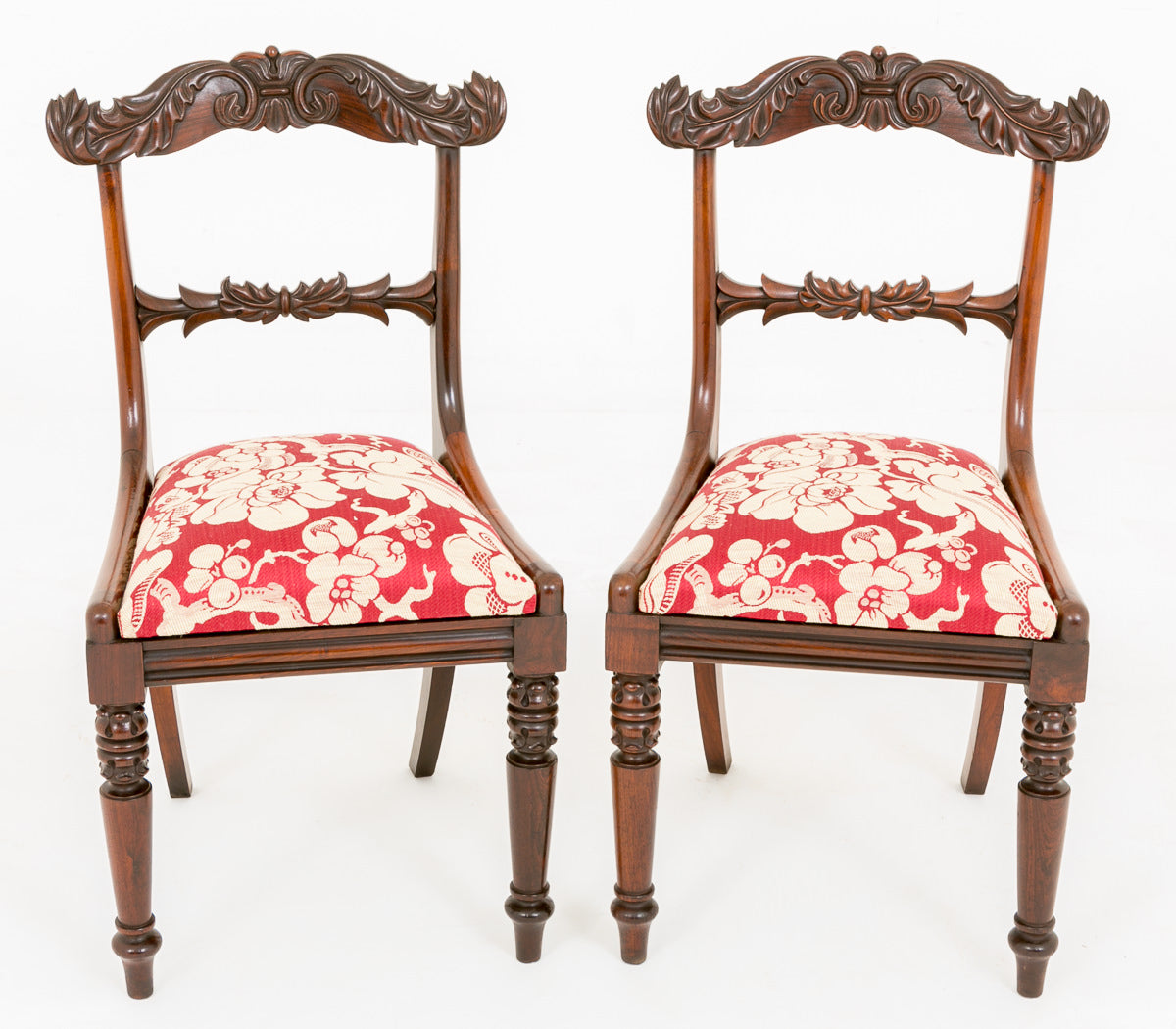 Stunning Pair of Regency Rosewood Chairs