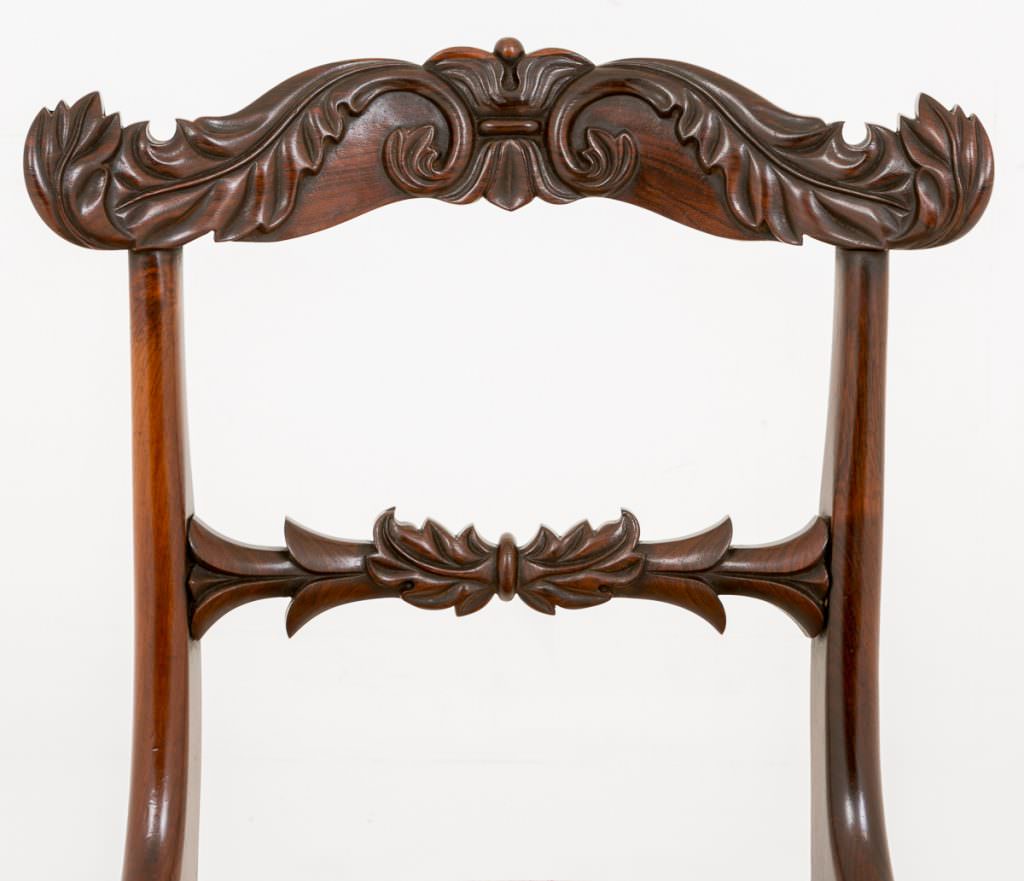 Stunning Pair of Regency Rosewood Chairs