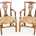 Pair of Mahogany Chippendale Style Armchairs