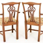 Pair of Mahogany Chippendale Style Armchairs