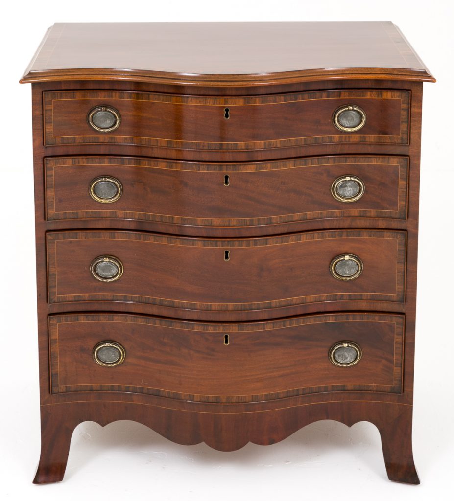 Mahogany Serpentine Chest of Drawers
