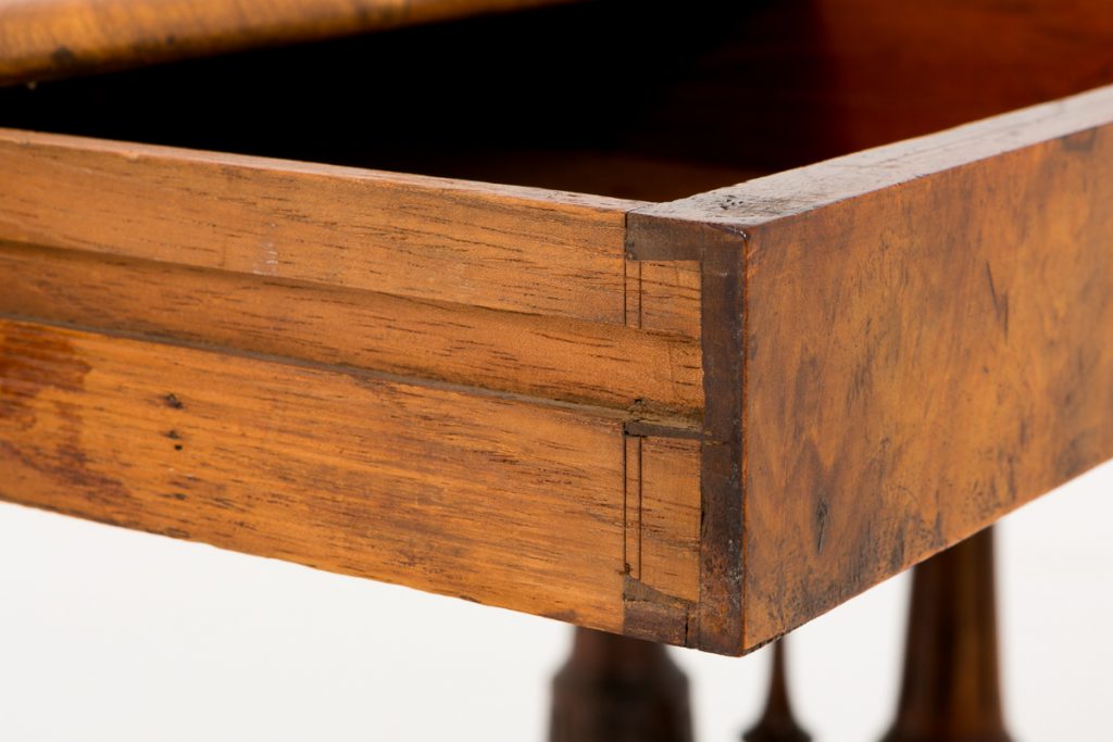 Burr Walnut Victorian Library Table