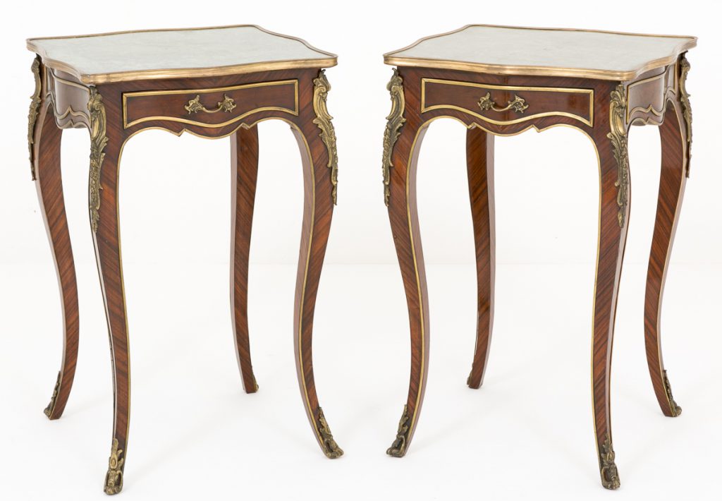 Pair of French Rosewood End Tables.