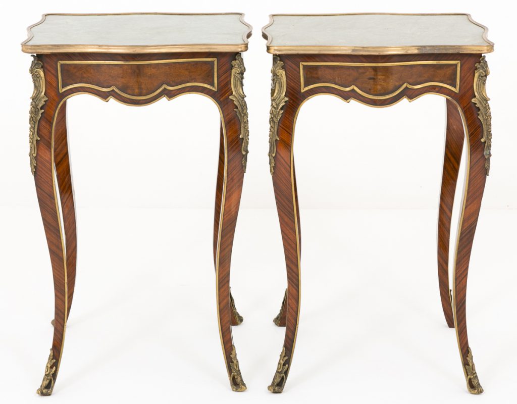 Pair of French Rosewood End Tables.
