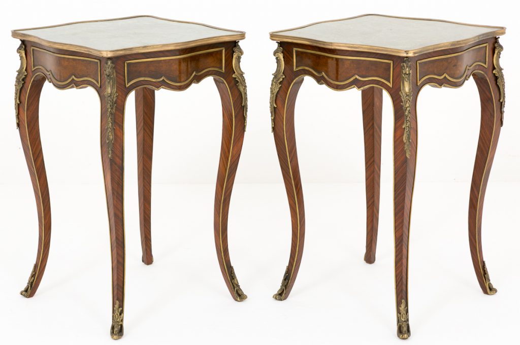 Pair of French Rosewood End Tables.