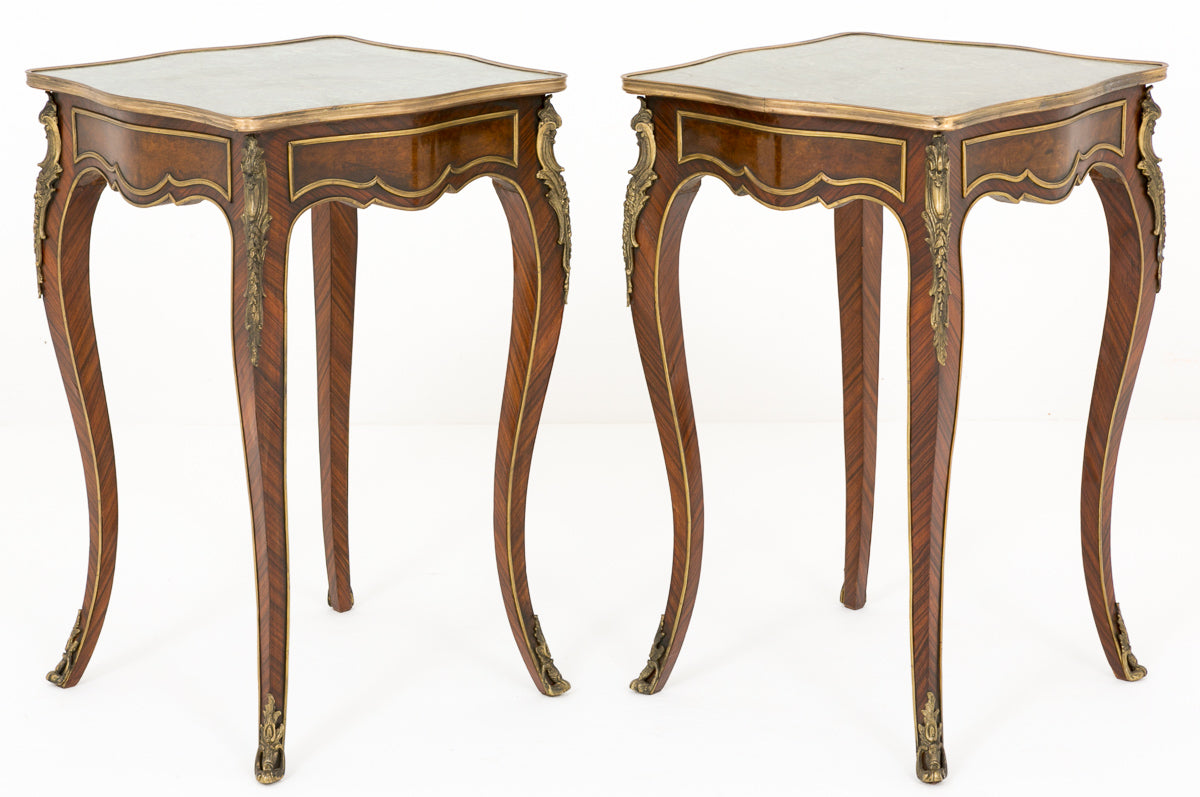 Pair of French Rosewood End Tables.
