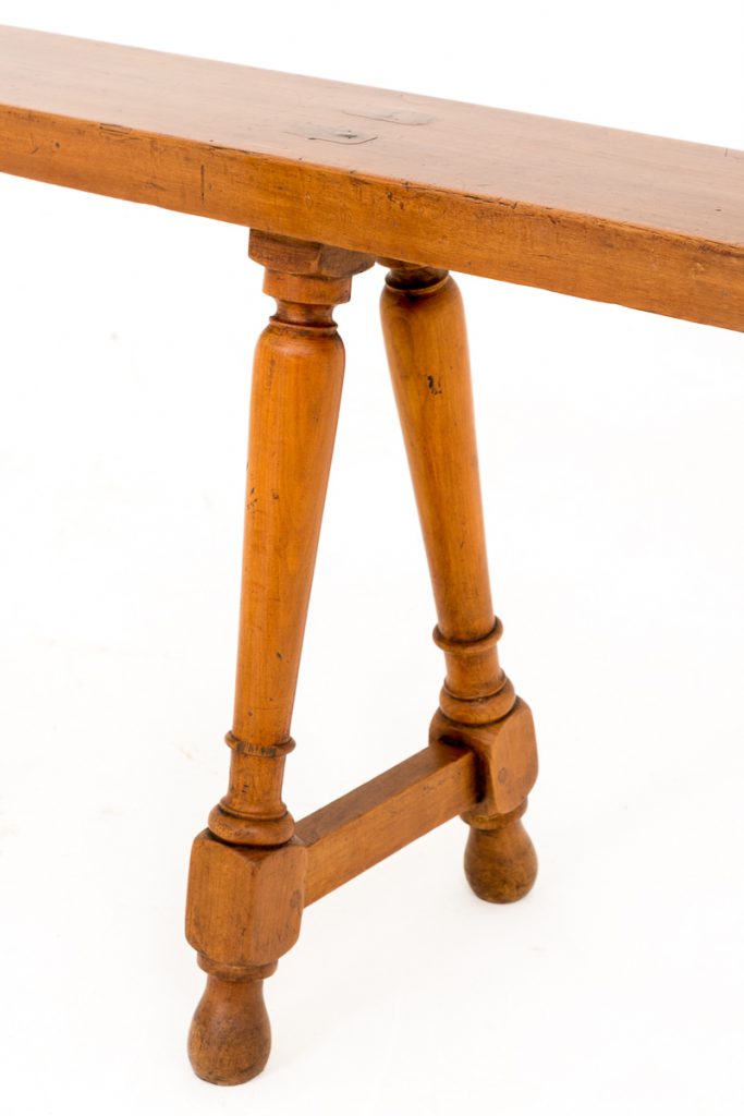 Pair of French Cherry Wood Stools