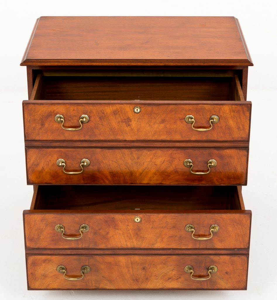 Mahogany 2 Drawer Filing Cabinet