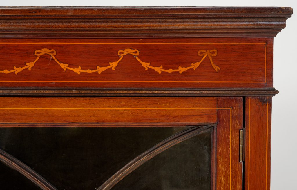 Mahogany Sheraton Revival Display Cabinet