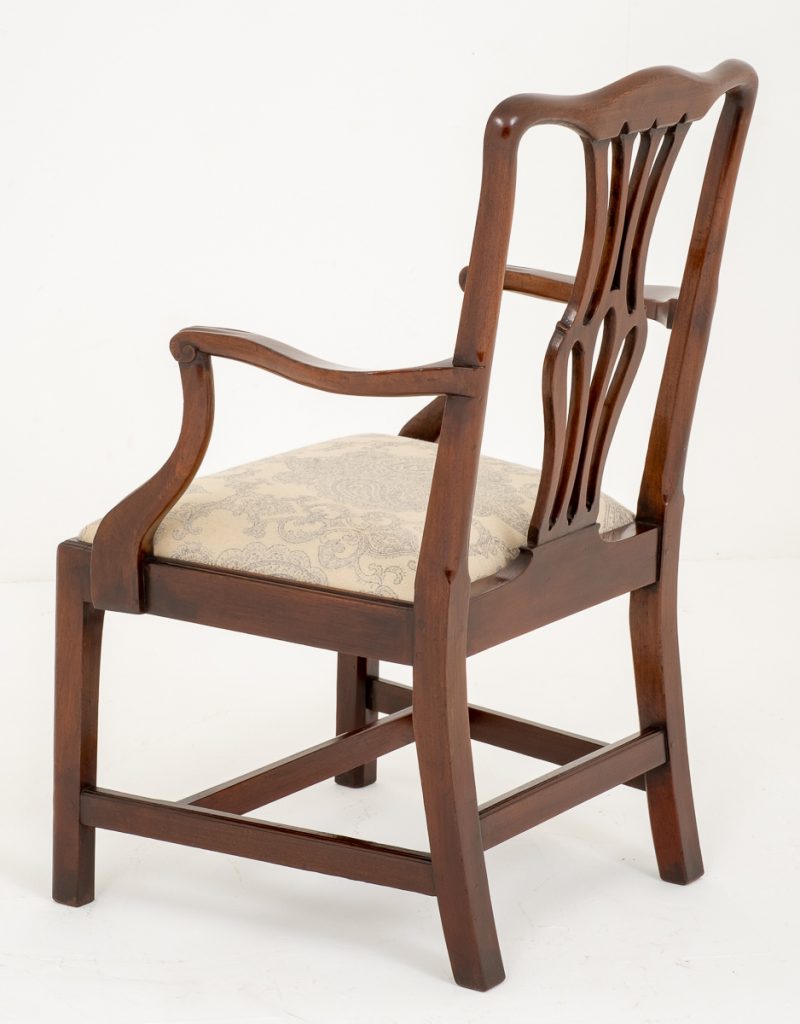 Georgian Style Mahogany Open Elbow Chair