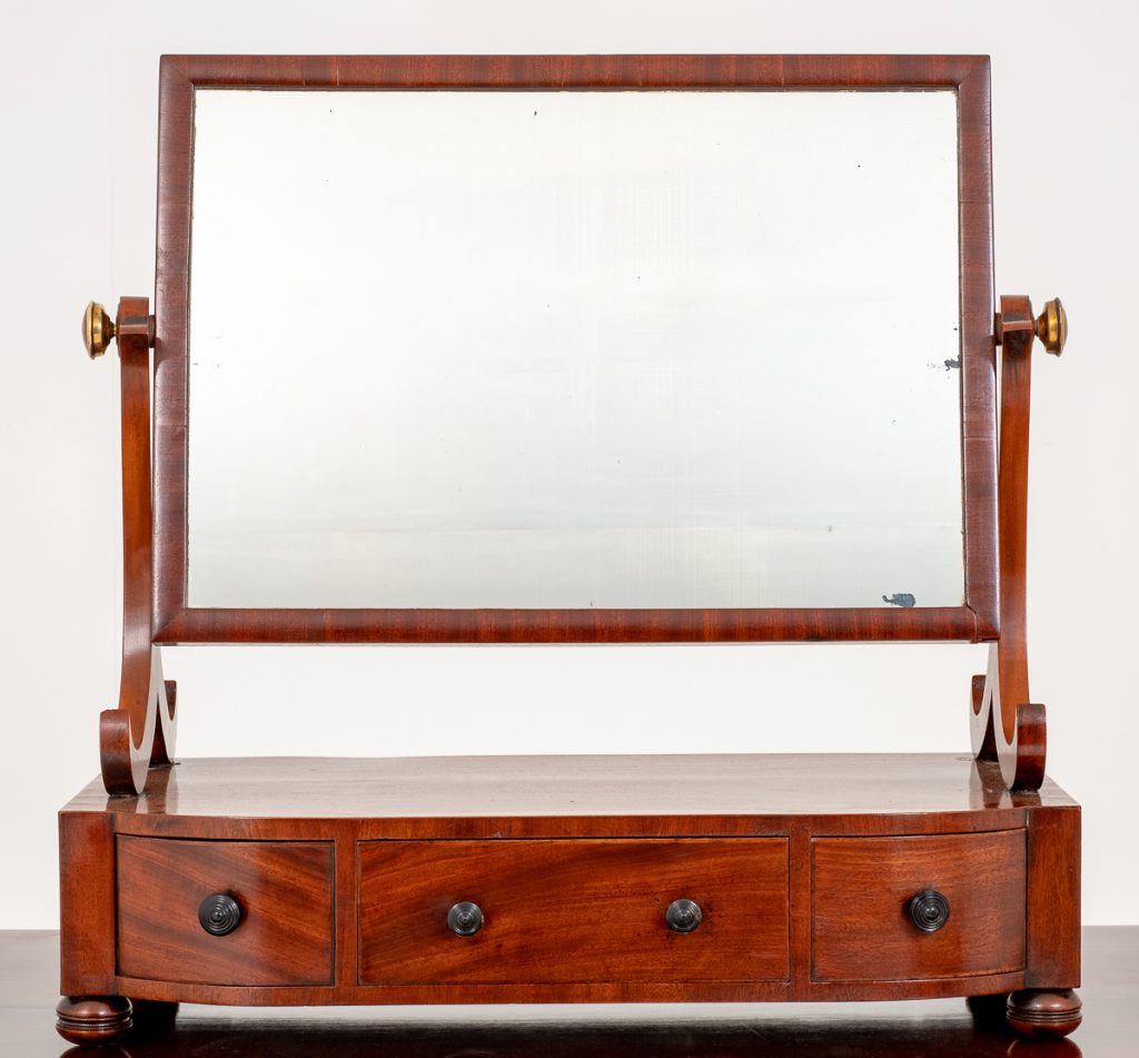 Regency Mahogany Dressing Mirror.