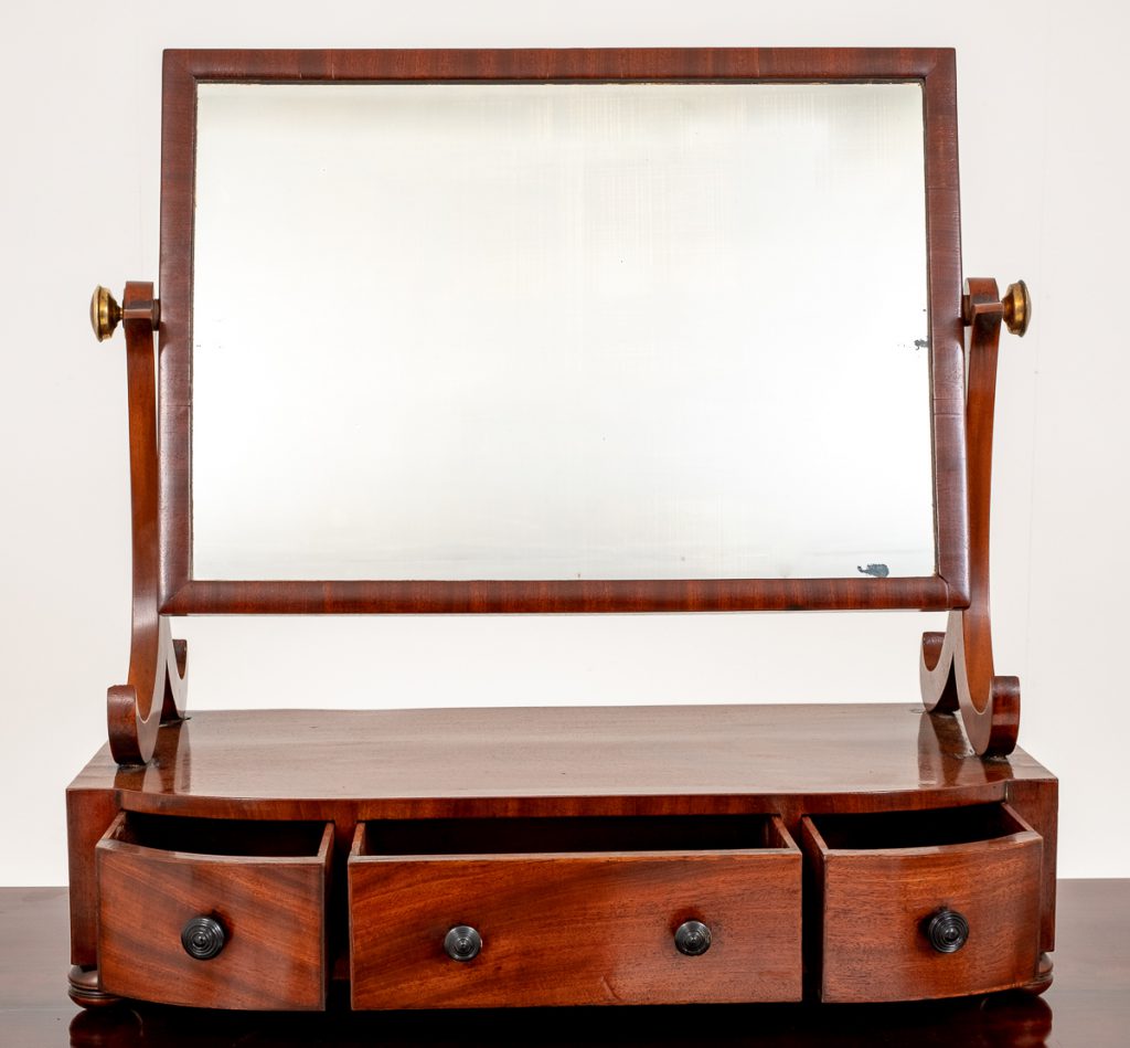 Regency Mahogany Dressing Mirror.