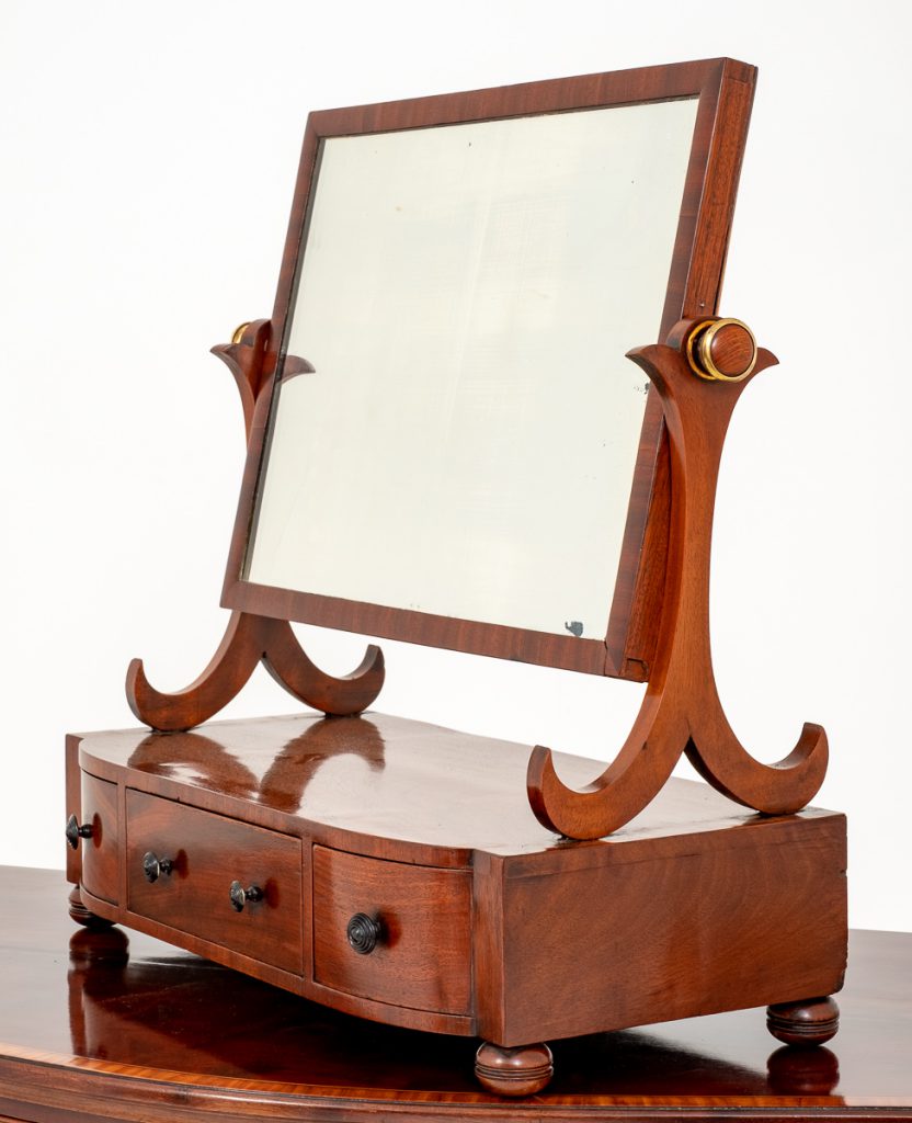 Regency Mahogany Dressing Mirror.