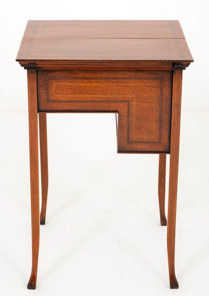 Mahogany Sheraton Revival Popup Writing Table
