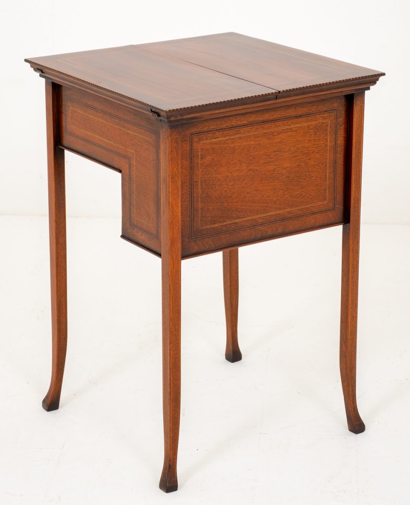 Mahogany Sheraton Revival Popup Writing Table