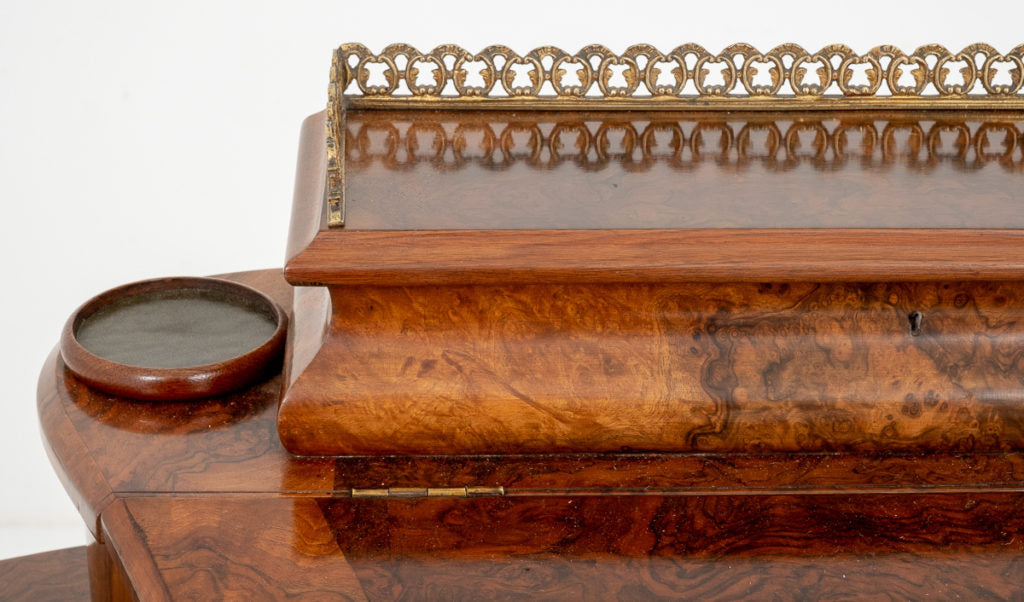 Pretty Victorian Walnut Shaped Writing Table