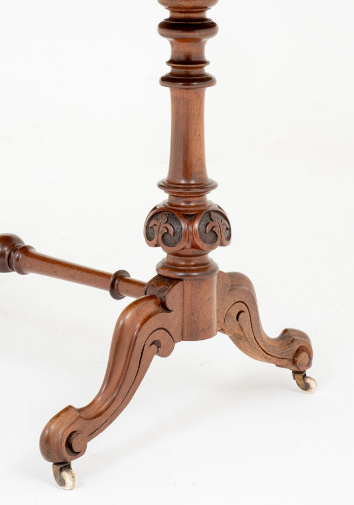 Pretty Victorian Walnut Shaped Writing Table
